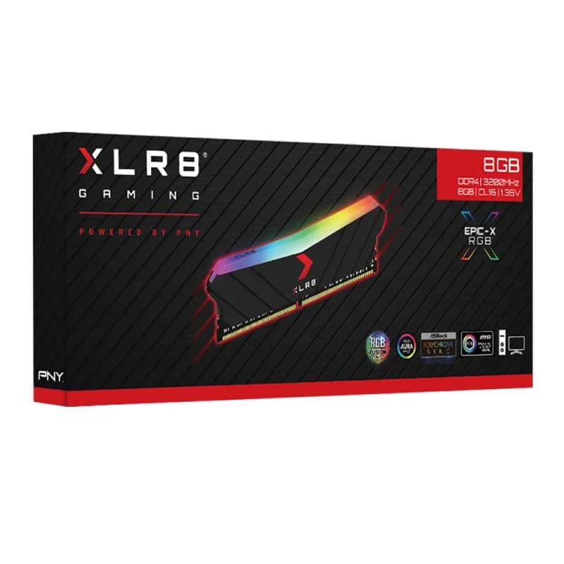 Barrette Mémoire PNY XLR8 Gaming RGB 8Go DDR4 3200 MHz