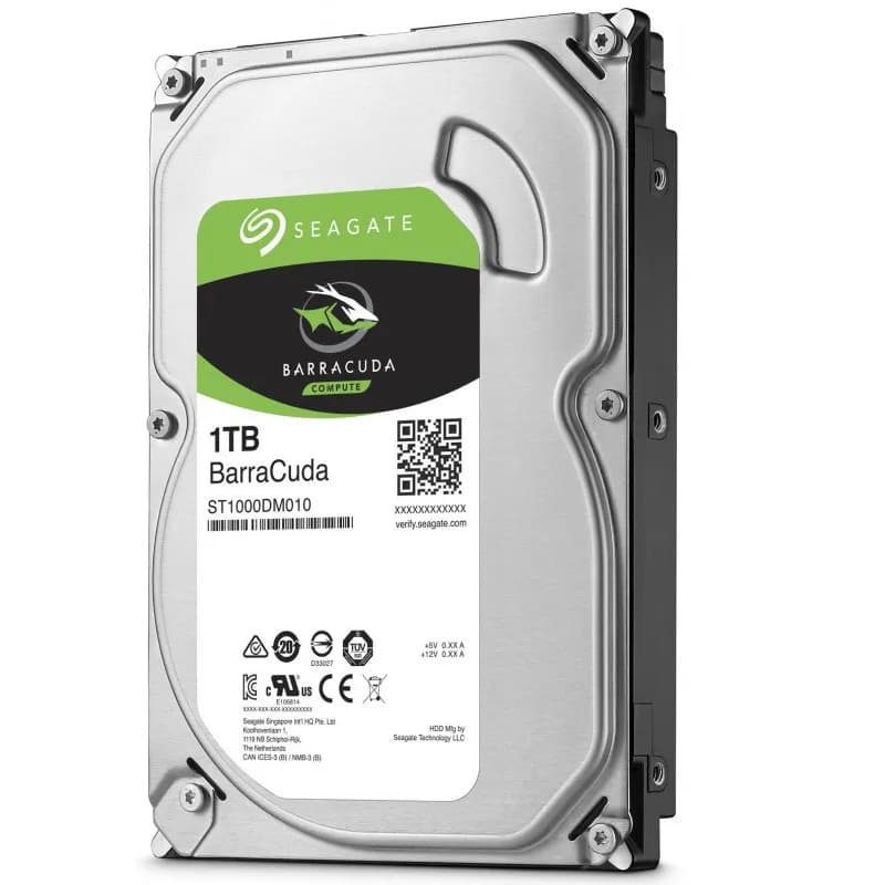 Disque Dur Interne SEAGATE BarraCuda 1To HDD 3.5" Pour Pc De Bureau