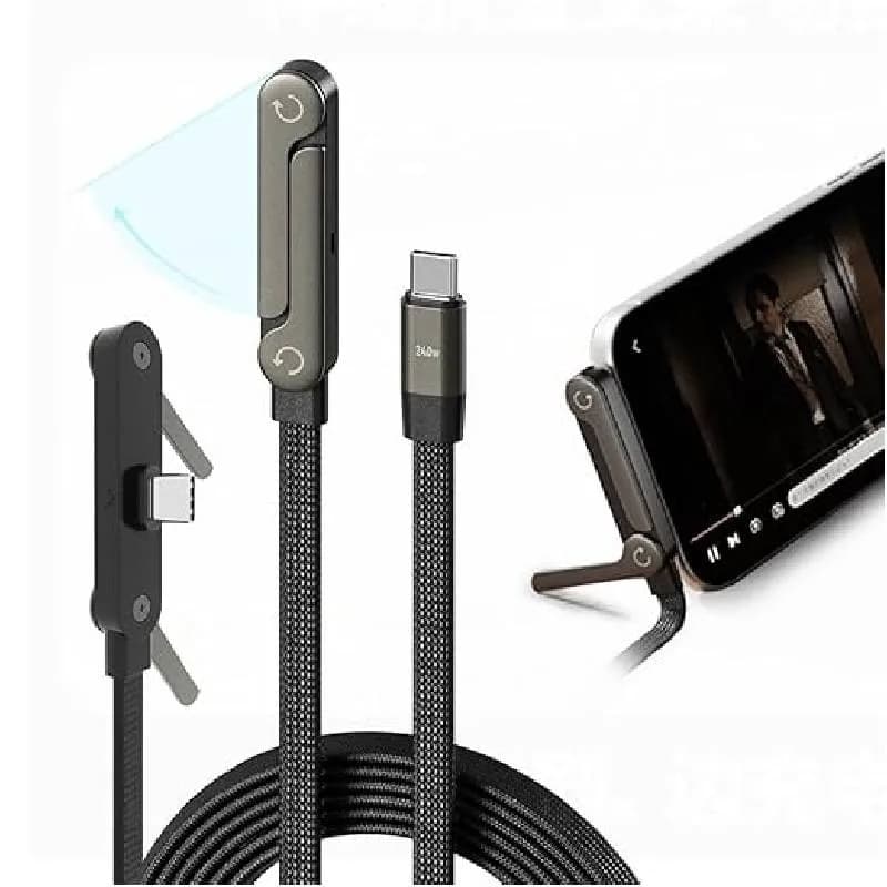 Câble de Charge Rapide USB-C vers USB-C 240W - Noir