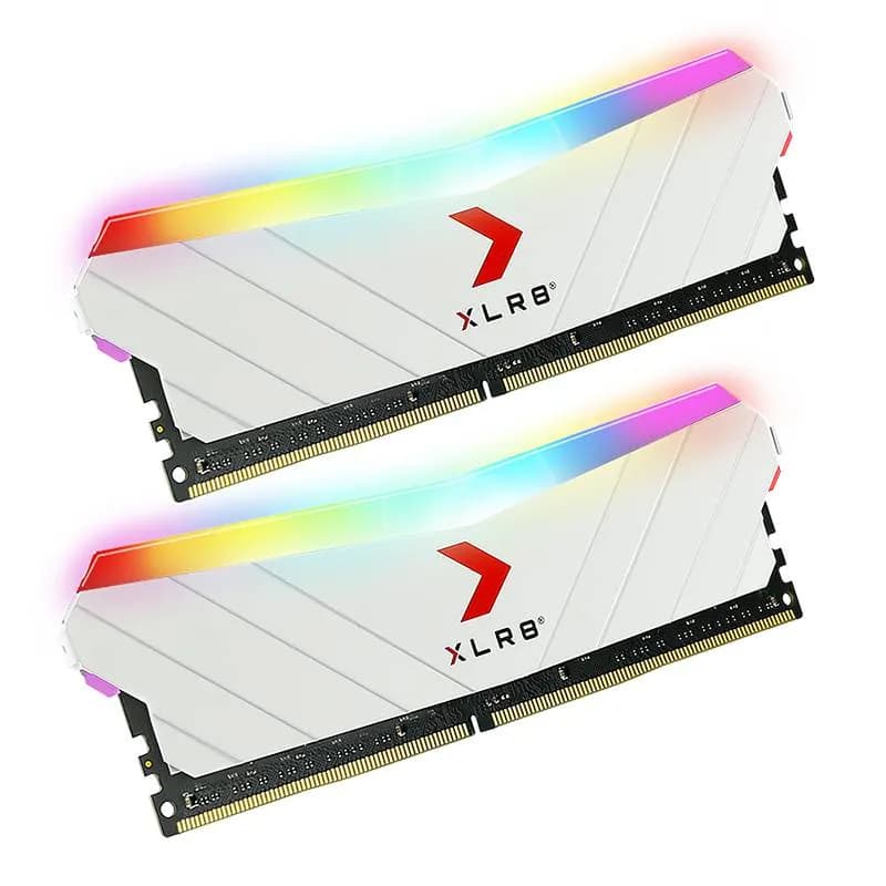 Barrette Mémoire PNY XLR8 Gaming RGB 16Go DDR4 3200 MHz - Blanc
