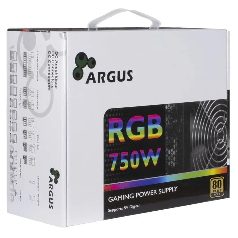Bloc d'alimentation ARGUS Gamer RGB-750W CM II
